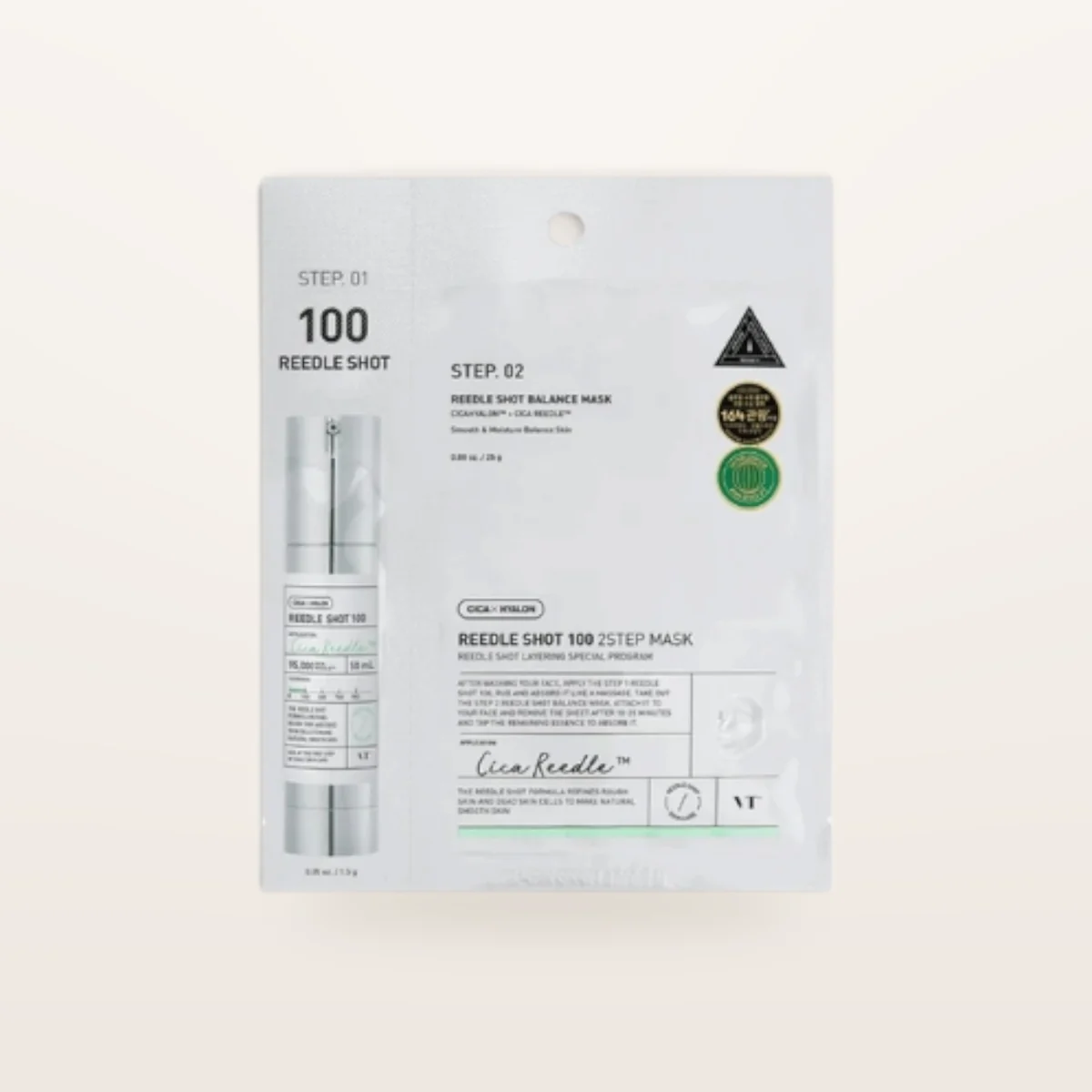 VT COSMETICS  Mild Reedle Shot 100 2 Step Mask 1.5g + 25g