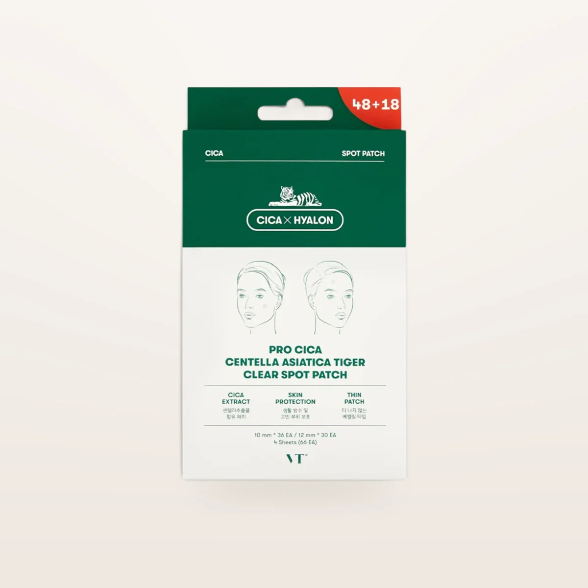 VT COSMETICS Pro Cica Centella Asiatica Tiger Clear Spot Patch 66pcs