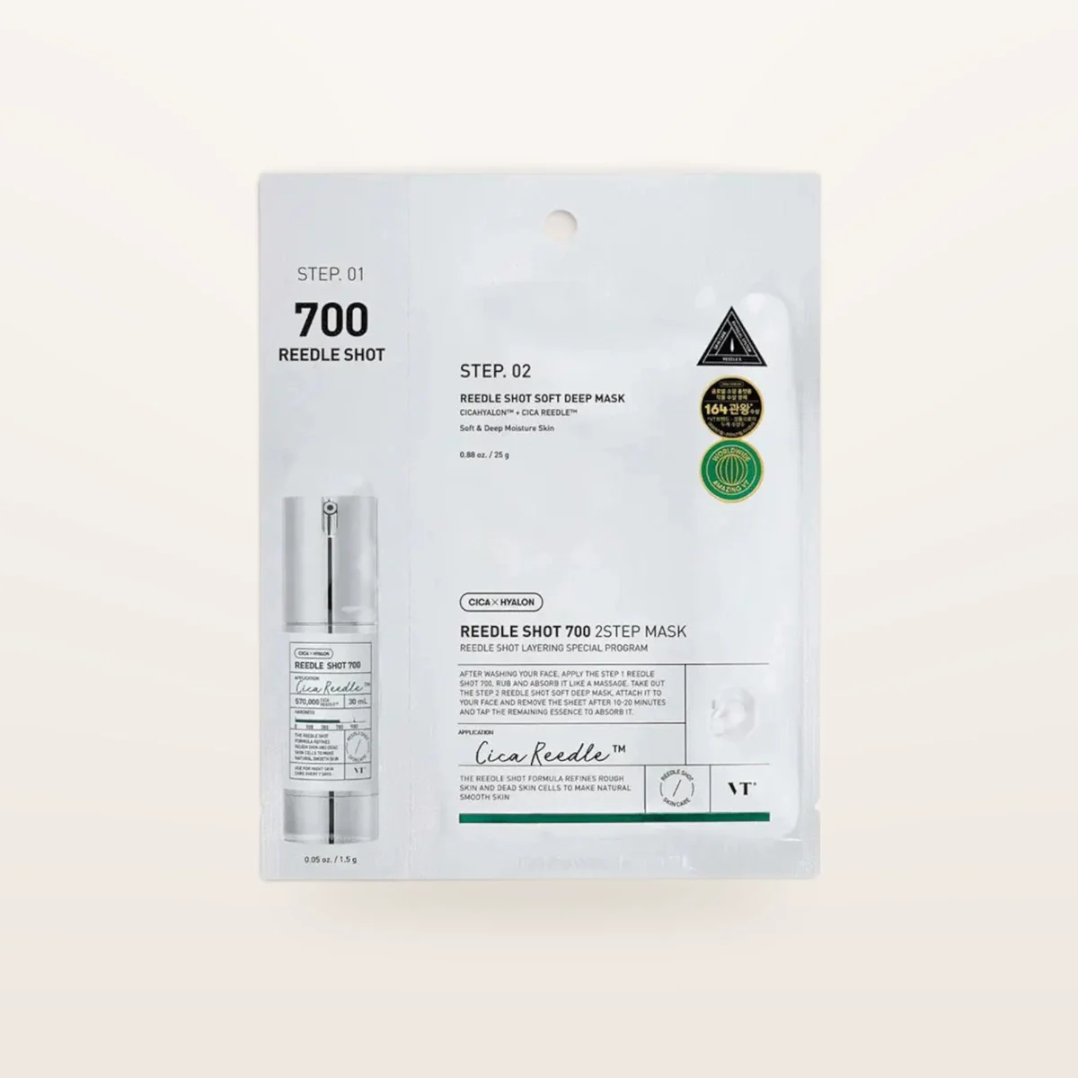 VT COSMETICS Mild Reedle Shot 700 2 Step Mask 1.5g + 25g